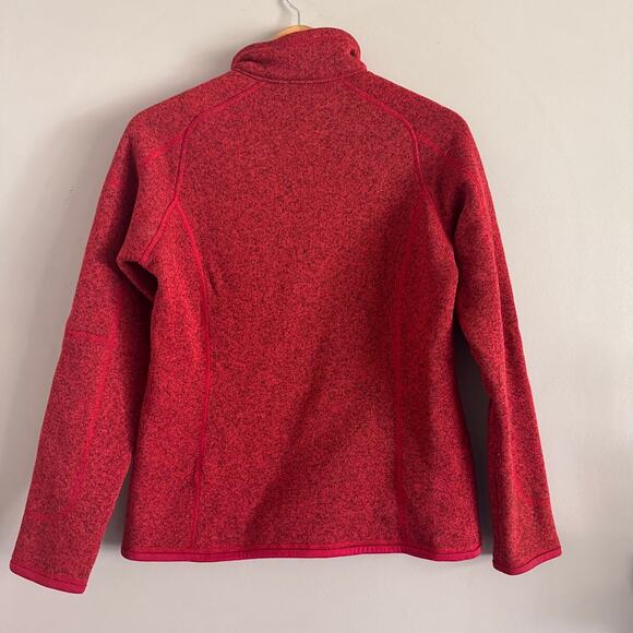 Patagonia Women's Red Better Sweater 1/4 Zip Pullover Fleece Jacket Size M - Picture 6 of 6